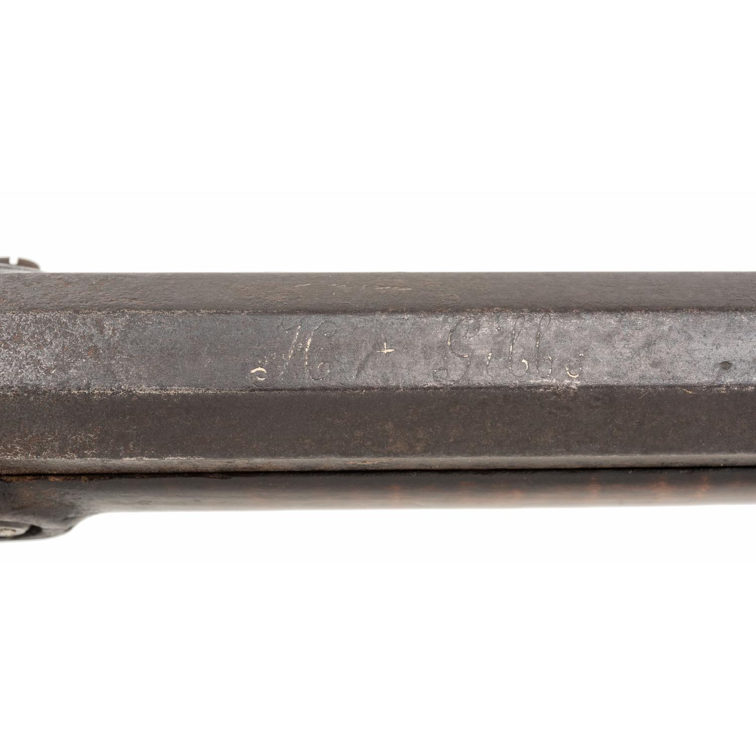 Full Stock Flintlock Rifle Signed H Gibbs
