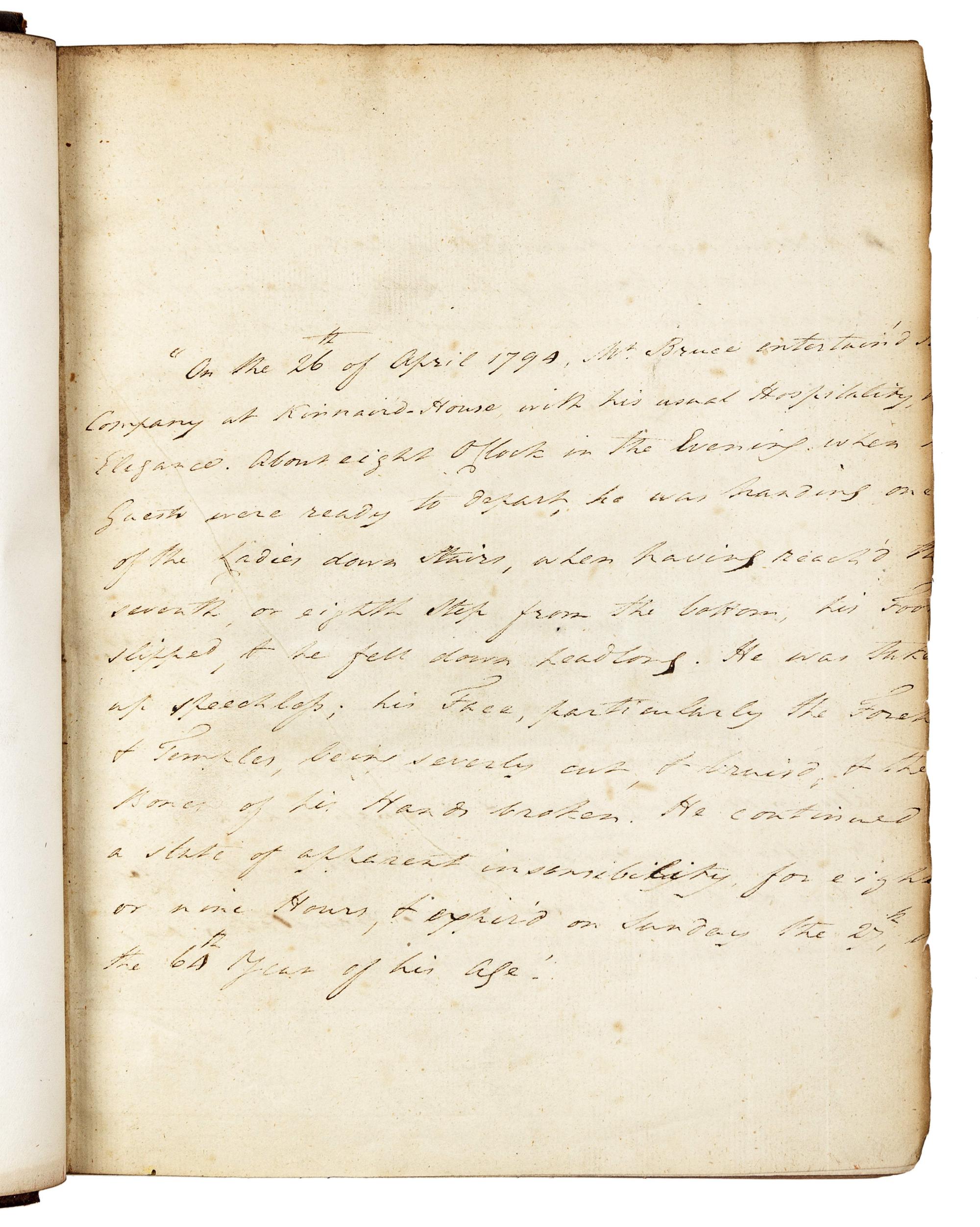 BRUCE, James (1730-1794). Travels to Discover the Source of the Nile, in the Years 1768...1773 . -- Select Specimens of Natural History collected... [Appendix]. Edinburgh: G. G. J. & J. Robinson, 1790.