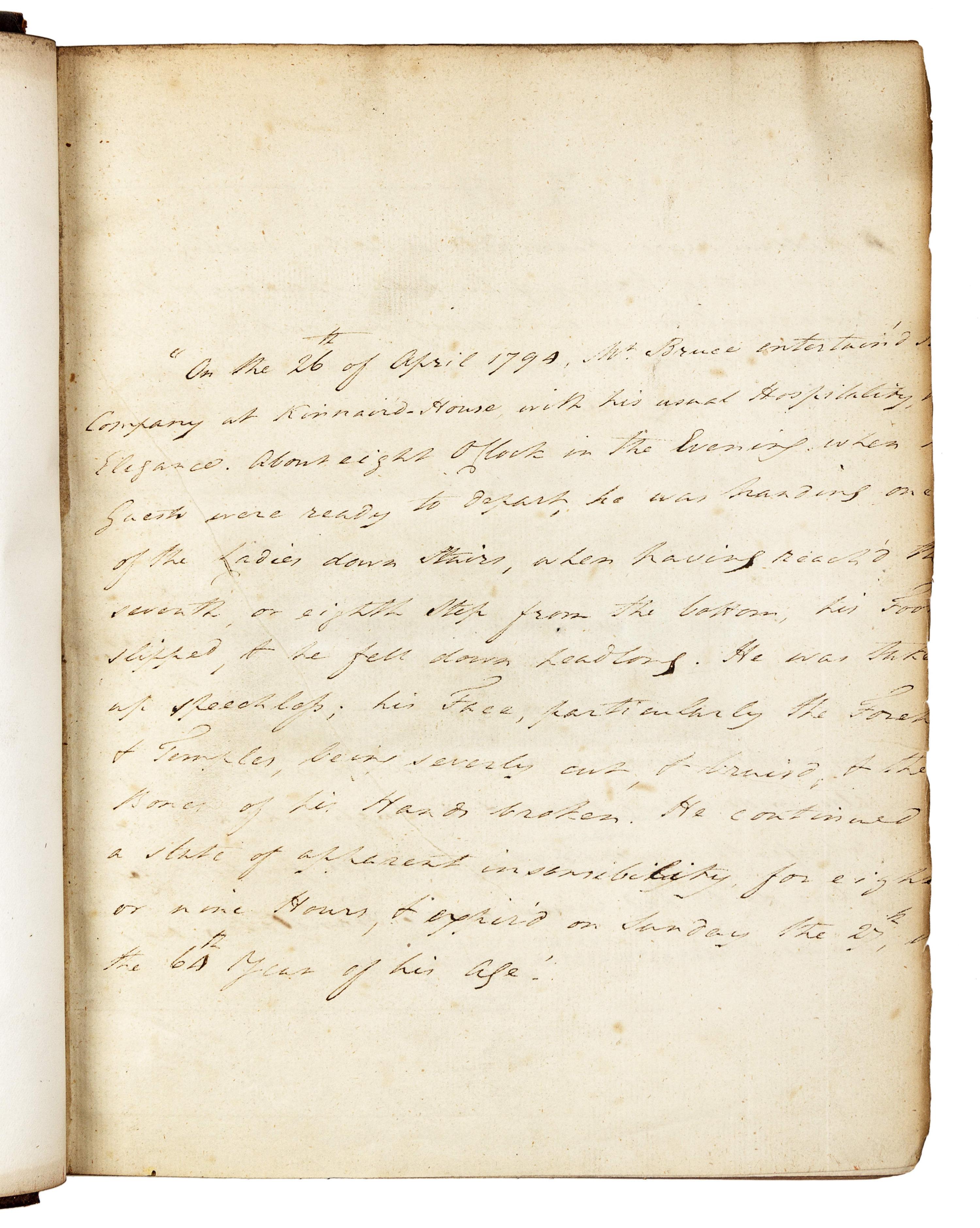 BRUCE, James (1730-1794). Travels to Discover the Source of the Nile, in the Years 1768...1773 . -- Select Specimens of Natural History collected... [Appendix]. Edinburgh: G. G. J. & J. Robinson, 1790.