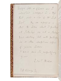 SHELLEY, Percy Bysshe (1792-1822). Letters of Percy Bysshe Shelley . London: Edward Moxon, 1852.