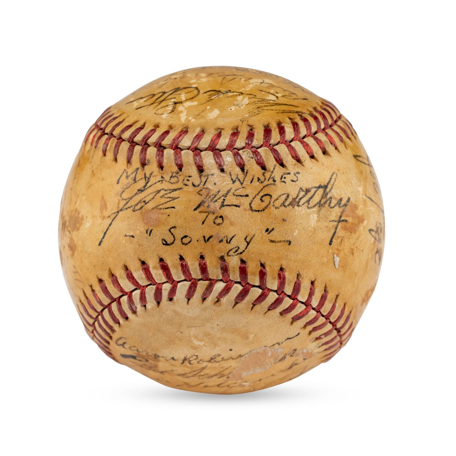 A 1945 New York Yankees Team Signed Autograph Baseball (Beckett Authentication Services)