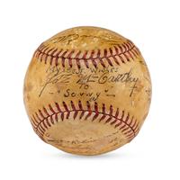 A 1945 New York Yankees Team Signed Autograph Baseball (Beckett Authentication Services)