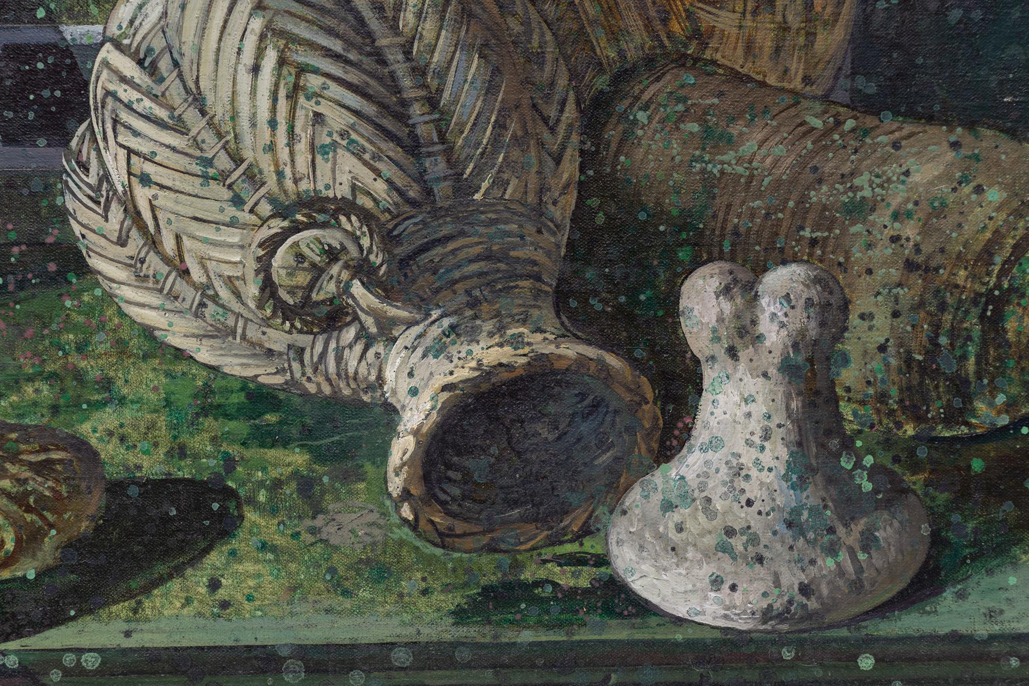 Still Life with Bread, Baskets on Table