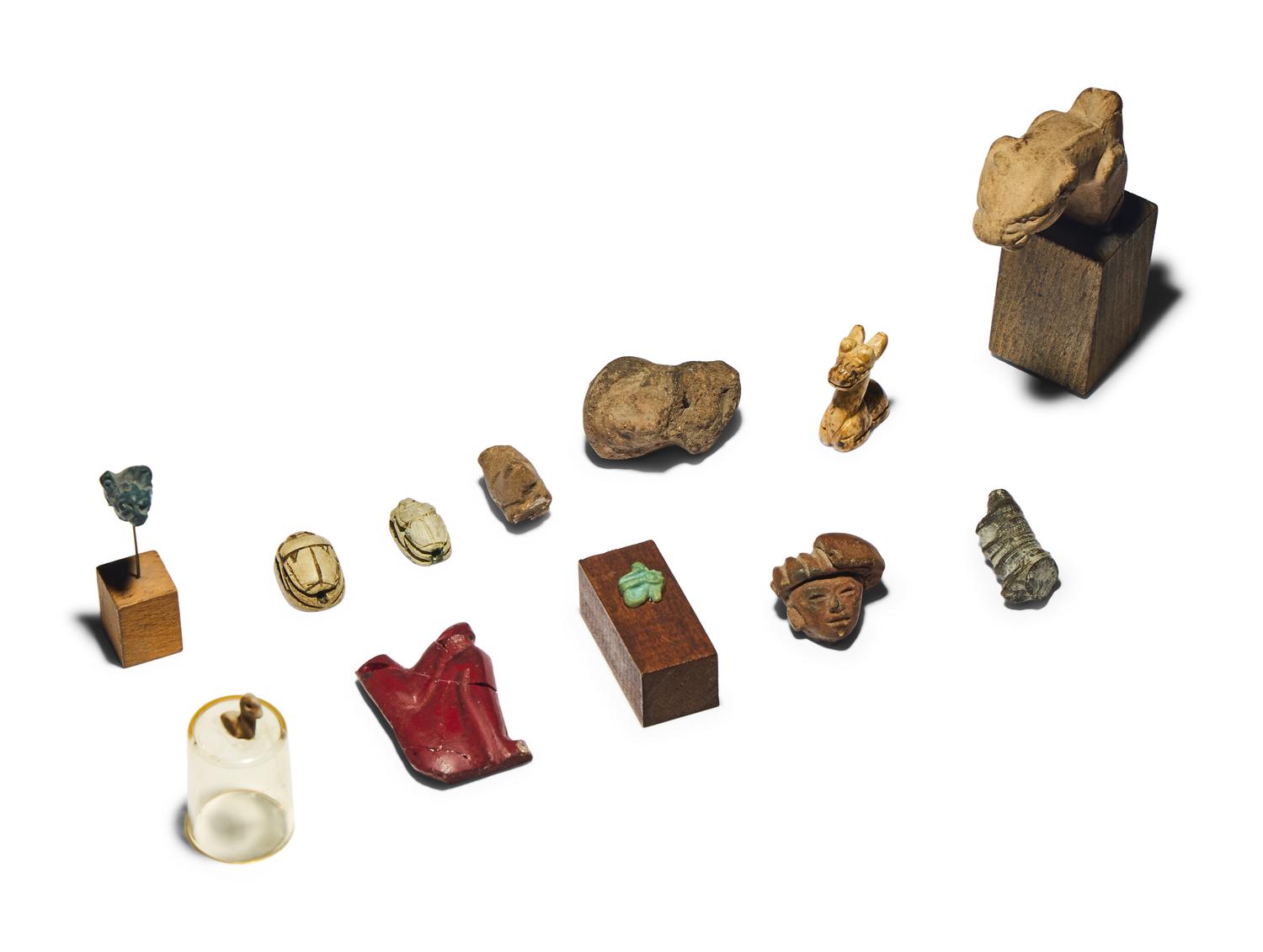 A Group of Nine Small Ancient Objects and Fragments