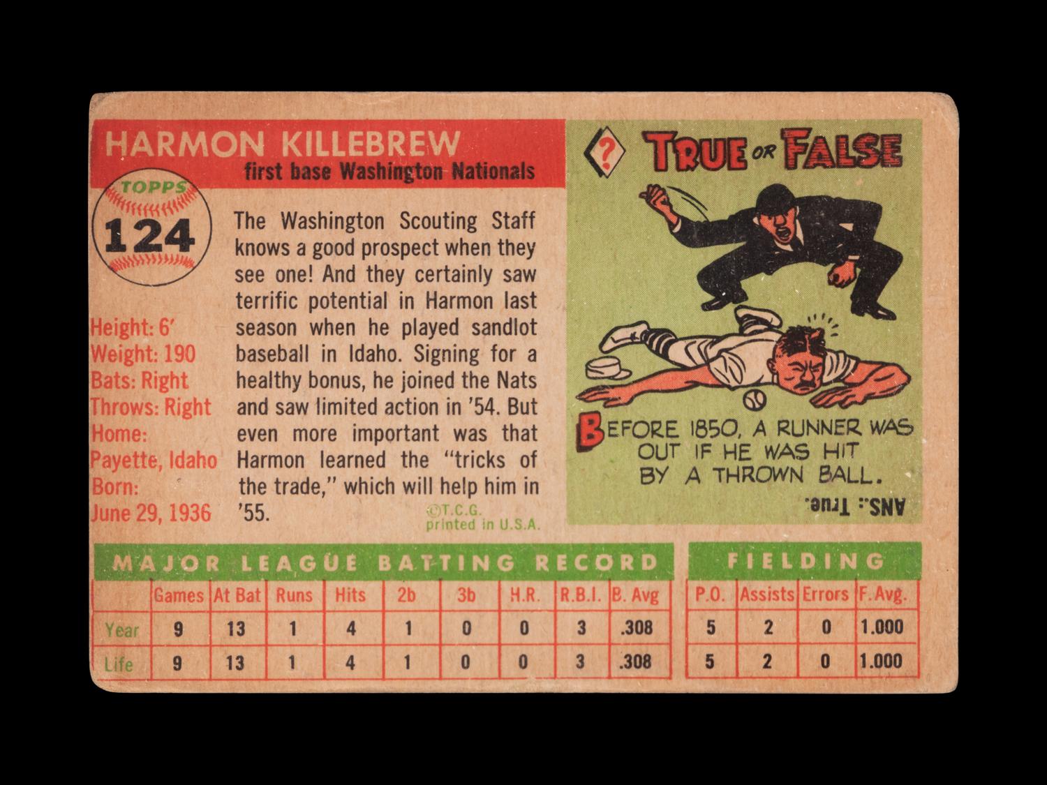 A Partial Set of 1955 Topps Baseball Cards Including Sandy Koufax, Harmon Killebrew Rookie and Multiple Hall of Famers (184/210),