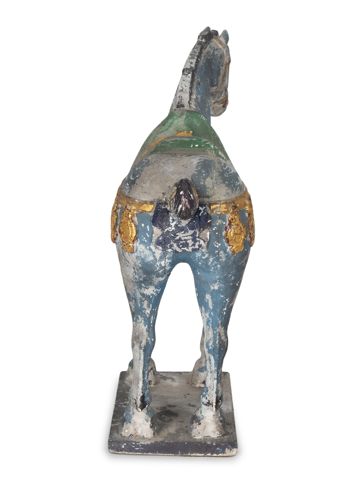 A Chinese Painted and Carved Wood Model of a Horse — EARLY 20TH CENTURY