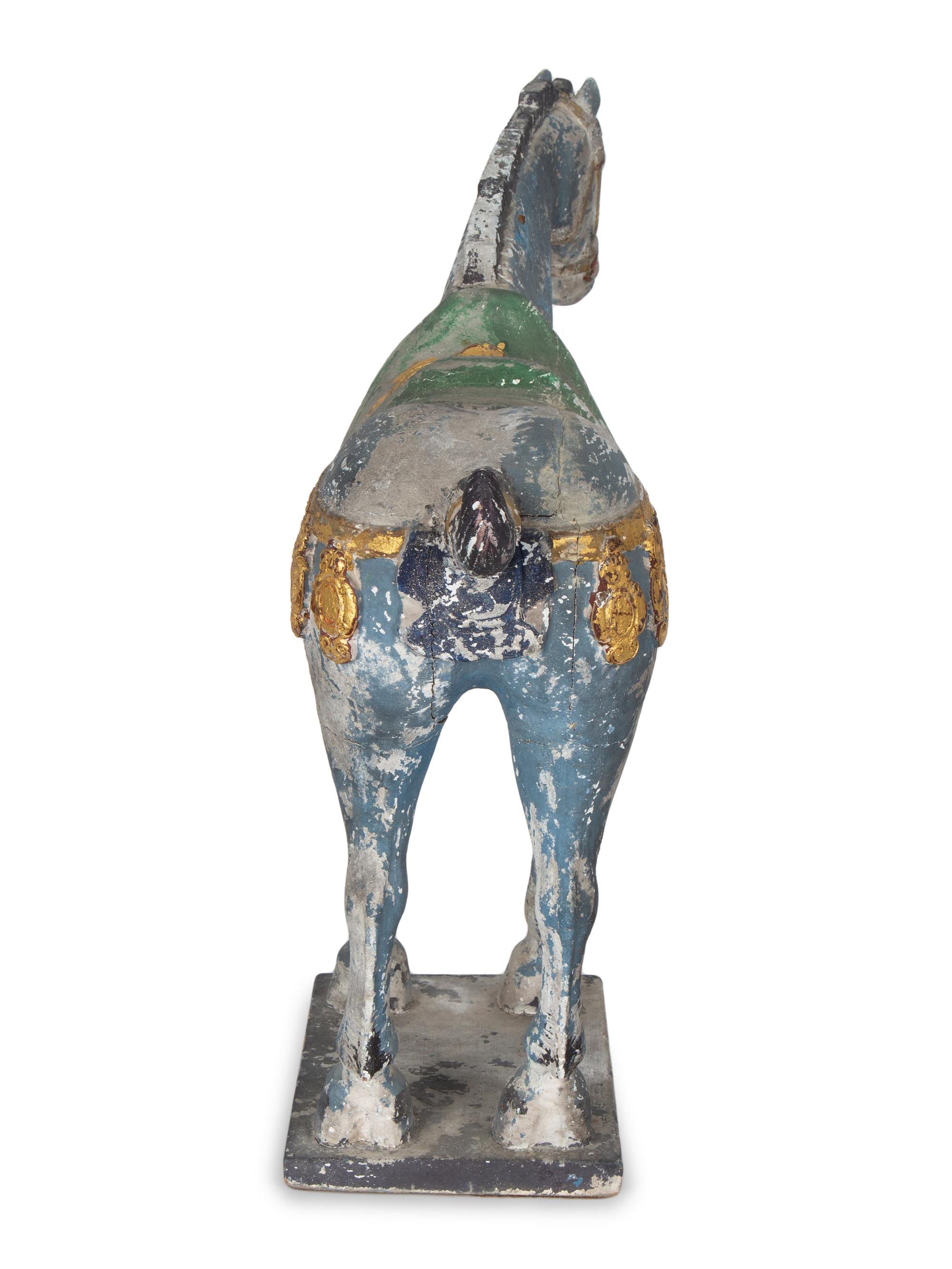 A Chinese Painted and Carved Wood Model of a Horse — EARLY 20TH CENTURY