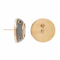 Trianon, Mother-of-Pearl Cameo, Chalcedony, Sapphire, and Yellow Gold Earrings