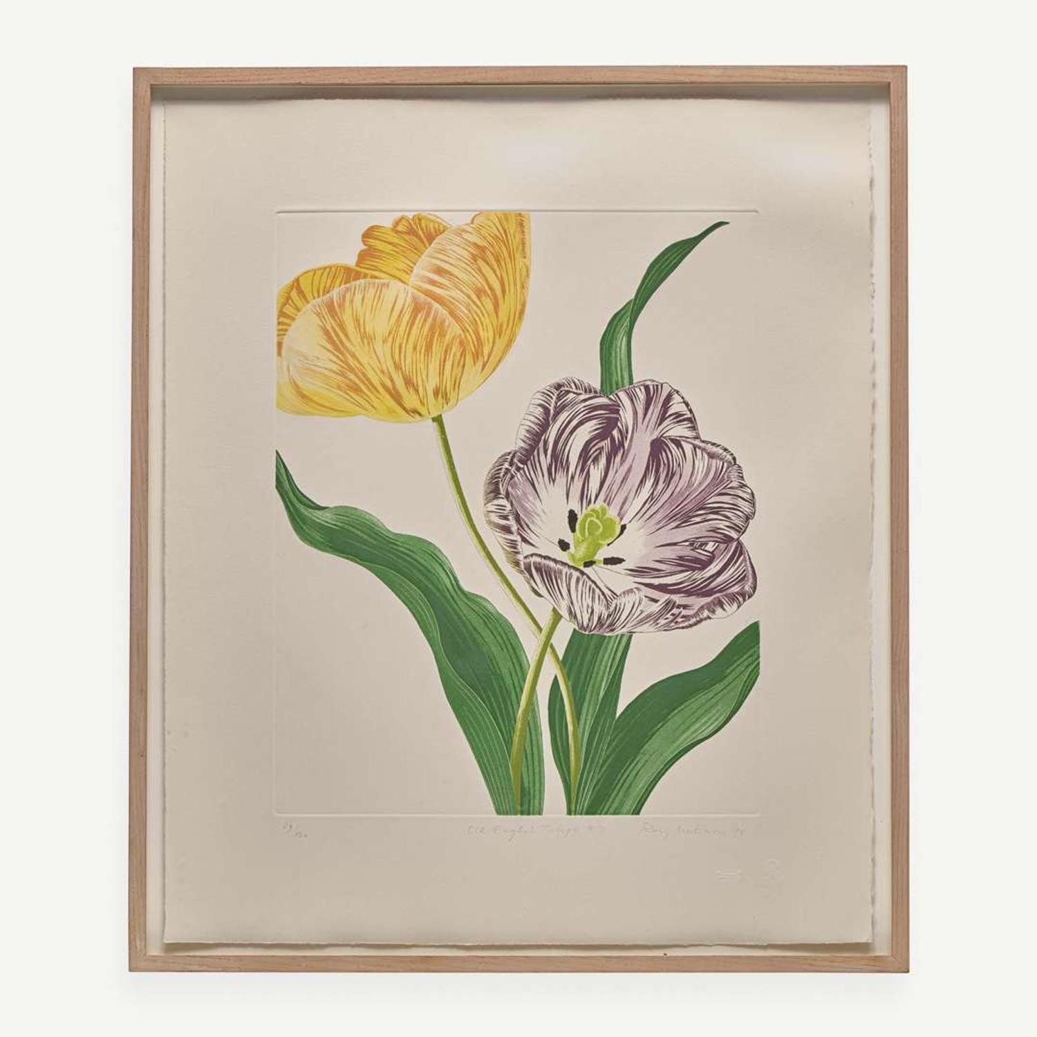 Rory McEwen (British, 1932-1982) Old English Tulips I & II