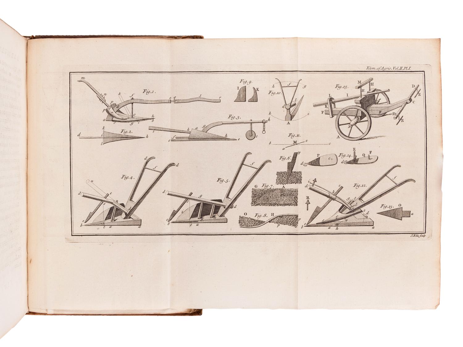 DUHAMAL DU MONCEAULE, Henri Lewis (1700-1782). The Elements of Agriculture . Philip Miller, translator. London: P. Vaillant & T. Durham & R. Baldwin, 1764.