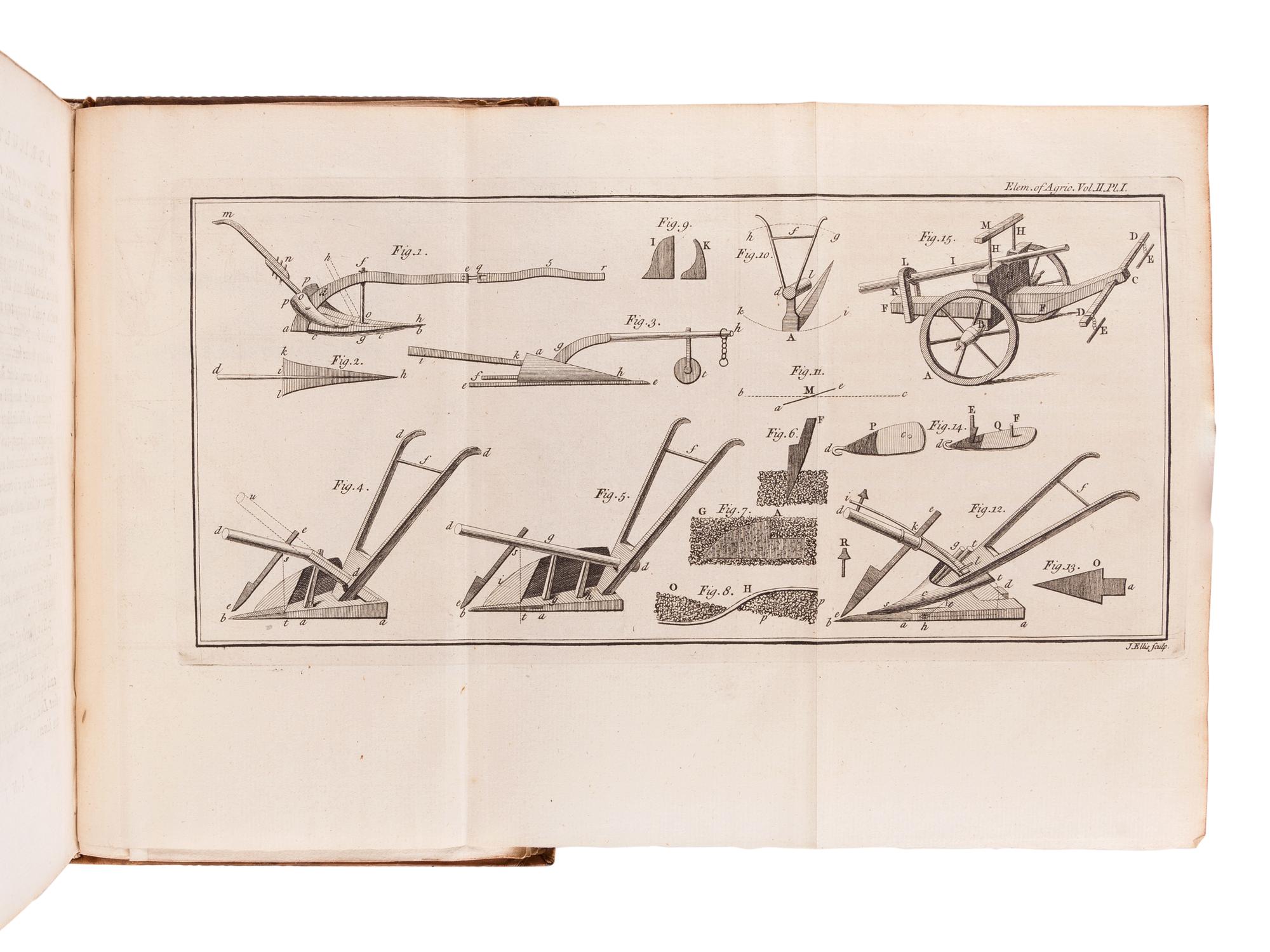 DUHAMAL DU MONCEAULE, Henri Lewis (1700-1782). The Elements of Agriculture . Philip Miller, translator. London: P. Vaillant & T. Durham & R. Baldwin, 1764.