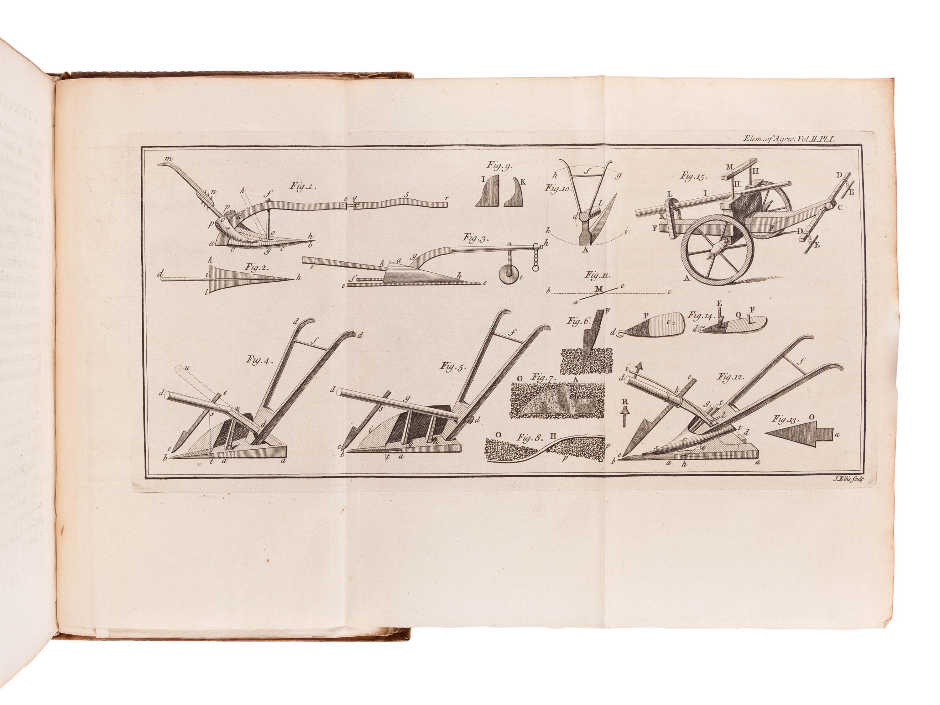 DUHAMAL DU MONCEAULE, Henri Lewis (1700-1782). The Elements of Agriculture . Philip Miller, translator. London: P. Vaillant & T. Durham & R. Baldwin, 1764.