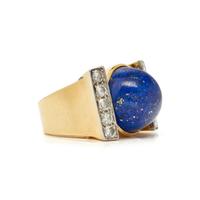DAVID WEBB, LAPIS LAZULI AND DIAMOND RING