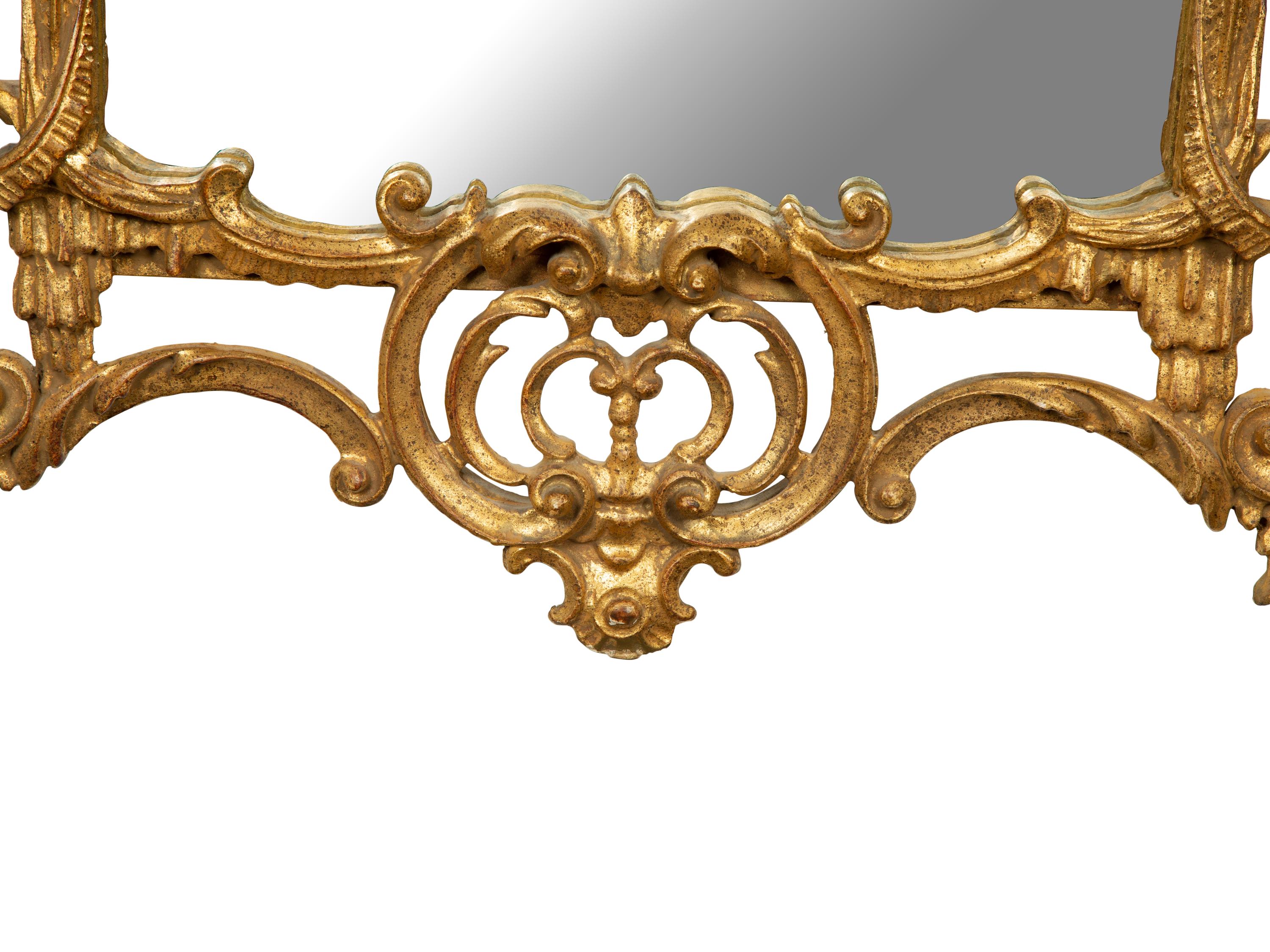 A Chinese Chippendale Style Giltwood Mirror — EARLY 20TH CENTURY