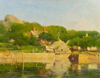 William Lamb Picknell, (American, 1854-1897), Pastoral River Scene