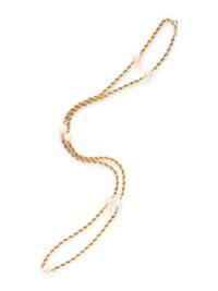 YELLOW GOLD AND ANGEL SKIN CORAL NECKLACE