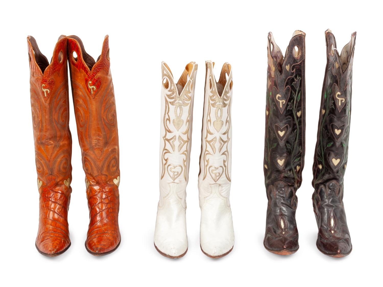 Three Pairs Women's Cowboy Boots