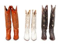 Three Pairs Women's Cowboy Boots
