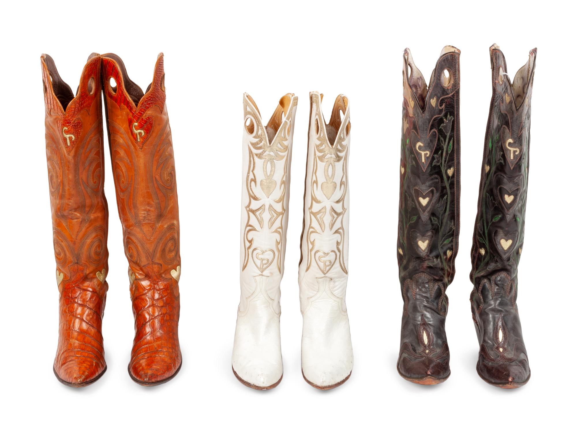 Three Pairs Women's Cowboy Boots