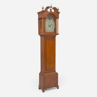 A Federal carved maple tall case clock Works signed Timothy Chandler (1762-1848), Concord, NH, the case attributed to David Young, Hopkinton, NH, circa 1800