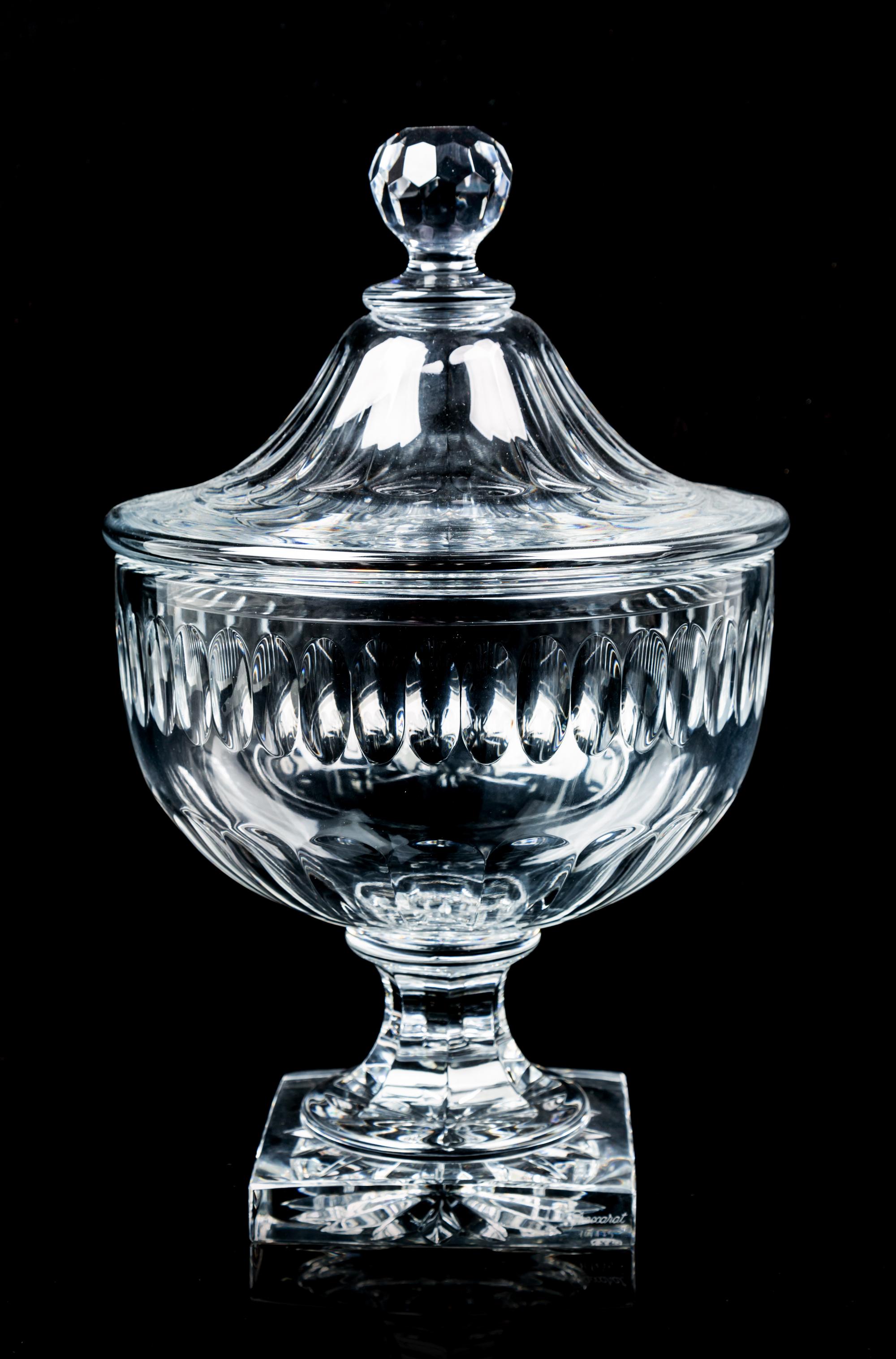 A Baccarat Large Covered Vase Height 15 inches.