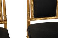 A Pair of Louis XVI Style Giltwood Side Chairs — 19TH CENTURY