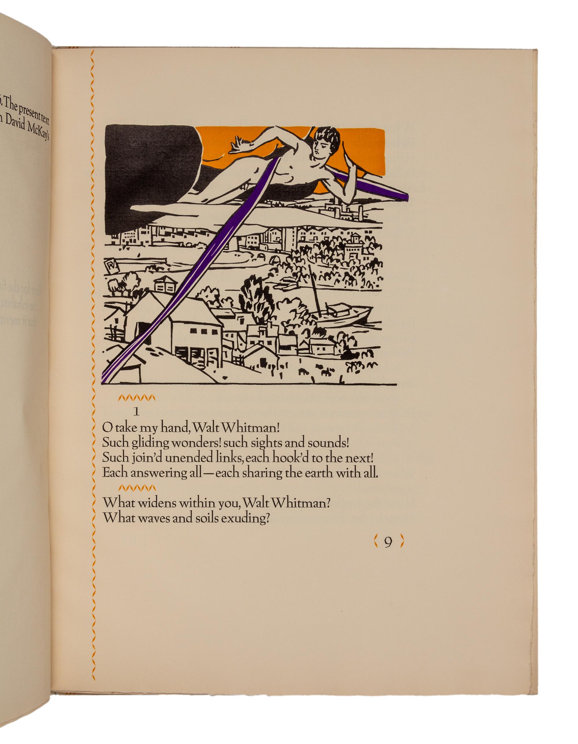 WHITMAN, Walt (1819-1892). Salut Au Monde! From "Leaves of Grass". New York: Random House Inc., 1930.