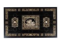 A North Italian Bone-Inlaid Ebonized Library Table