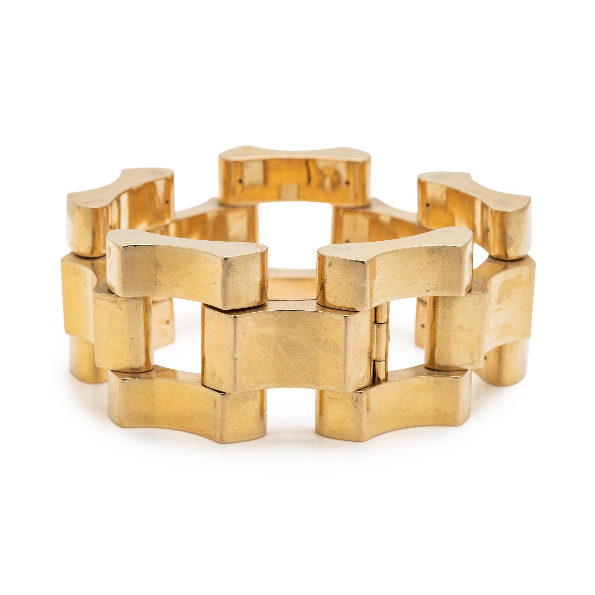 YELLOW GOLD LINK BRACELET