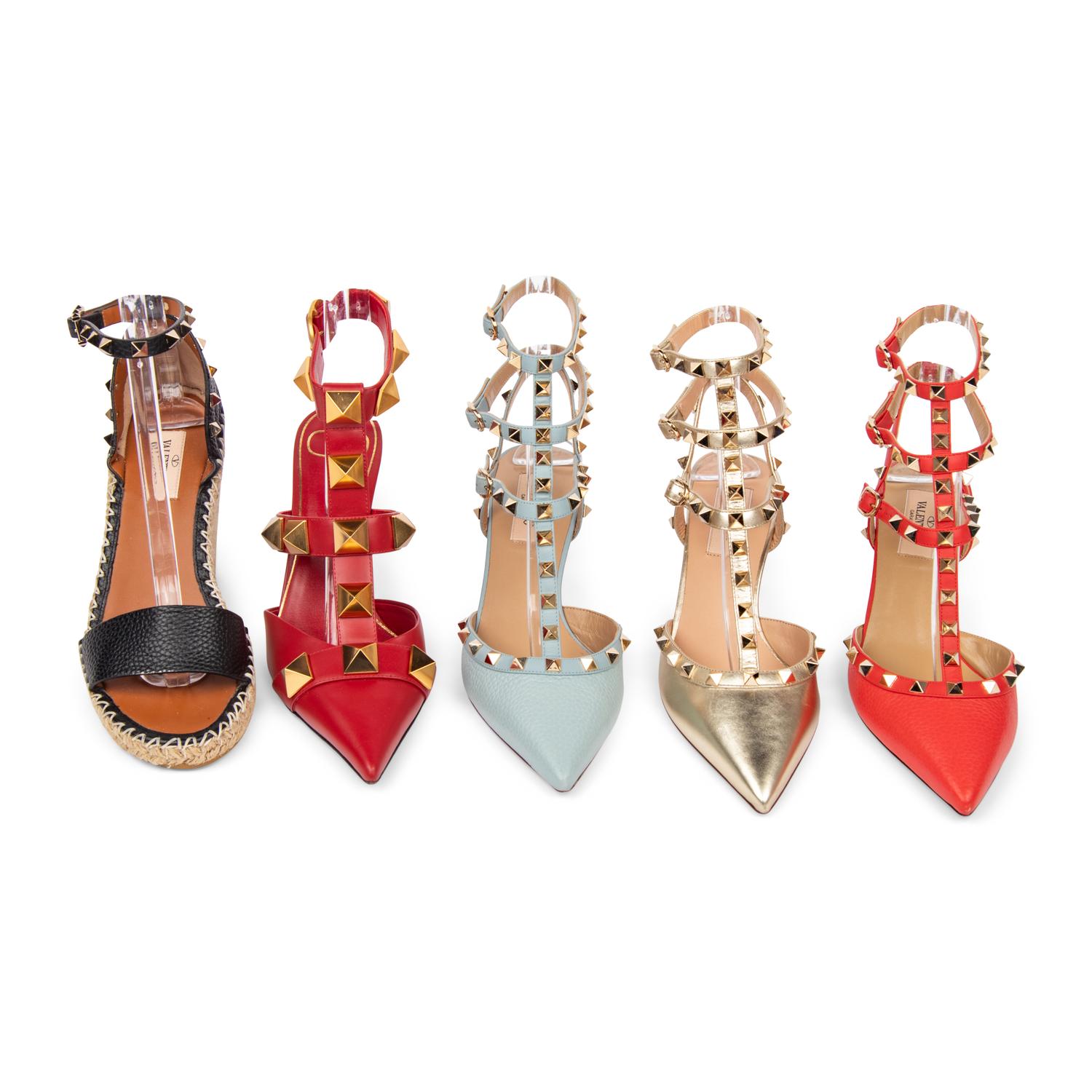 Valentino, Five Pairs of Rockstud Heels