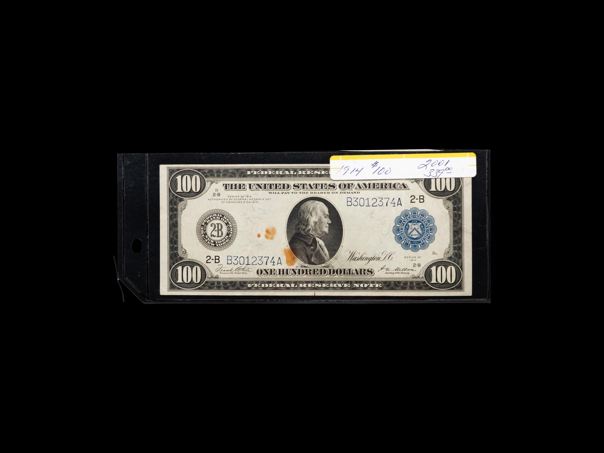 A Series 1914 $100 Silver Certificate
