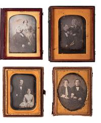 [EARLY PHOTOGRAPHY]. 24 quarter plate daguerreotypes of couples, many affectionately posed.
