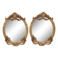 A Pair of Italian Neoclassical Style Giltwood Mirrors