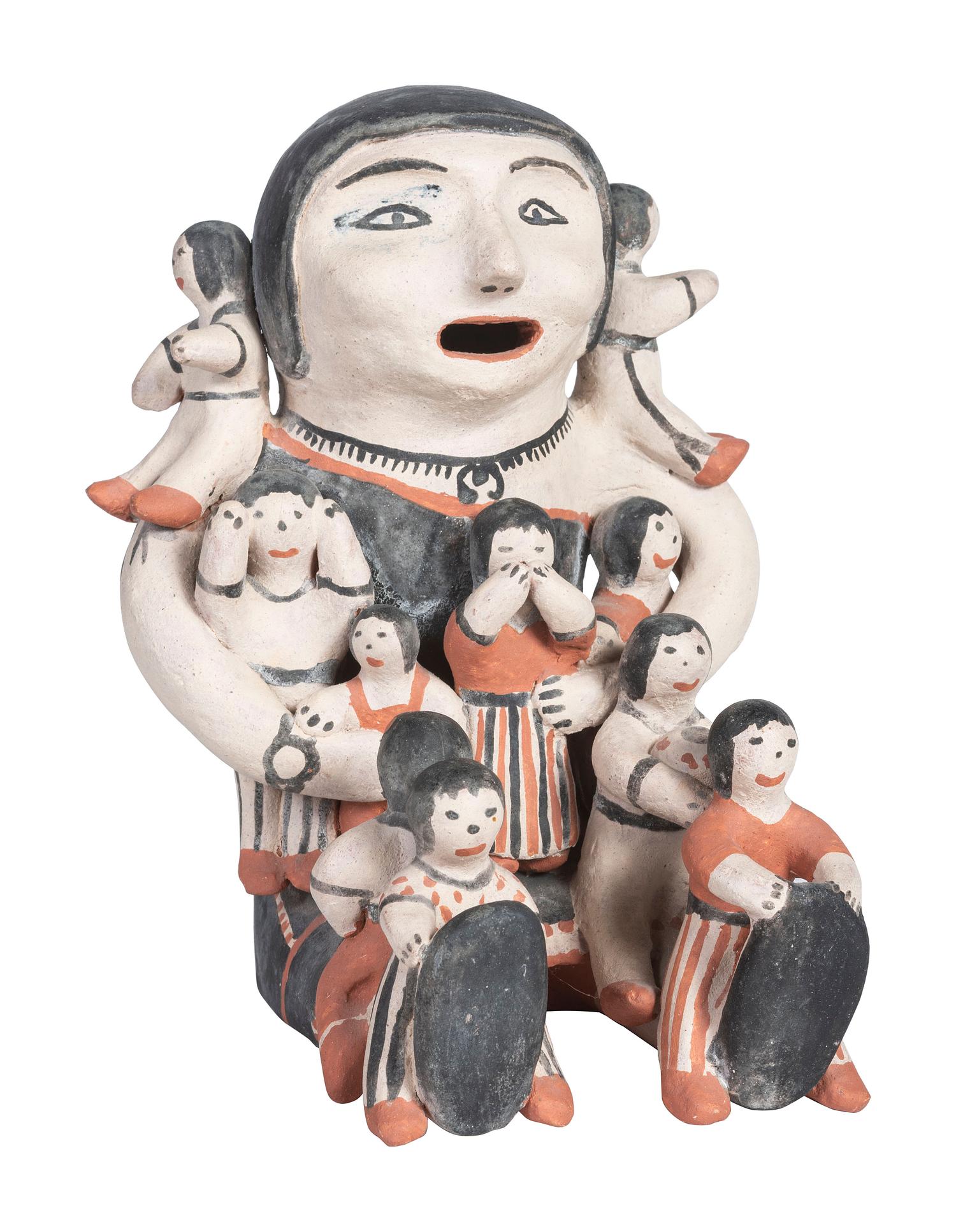 Pottery Storyteller, with Ten Children