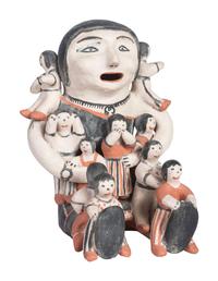 Pottery Storyteller, with Ten Children