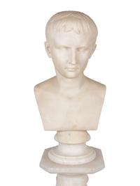 A Grand Tour Marble Bust of Young Octavian