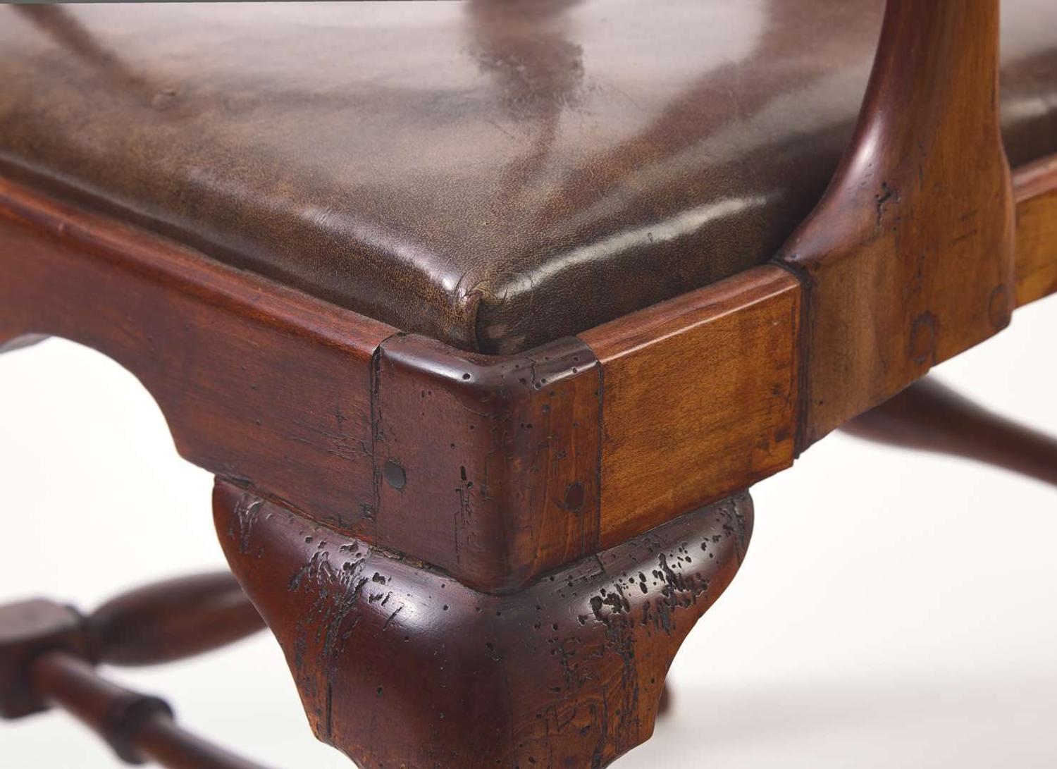 A Queen Anne carved maple armchair, New England, probably Boston, MA, circa 1730-1750