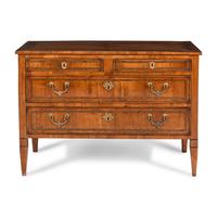An Italian Neoclassical Fruitwood and Marquetry Commode