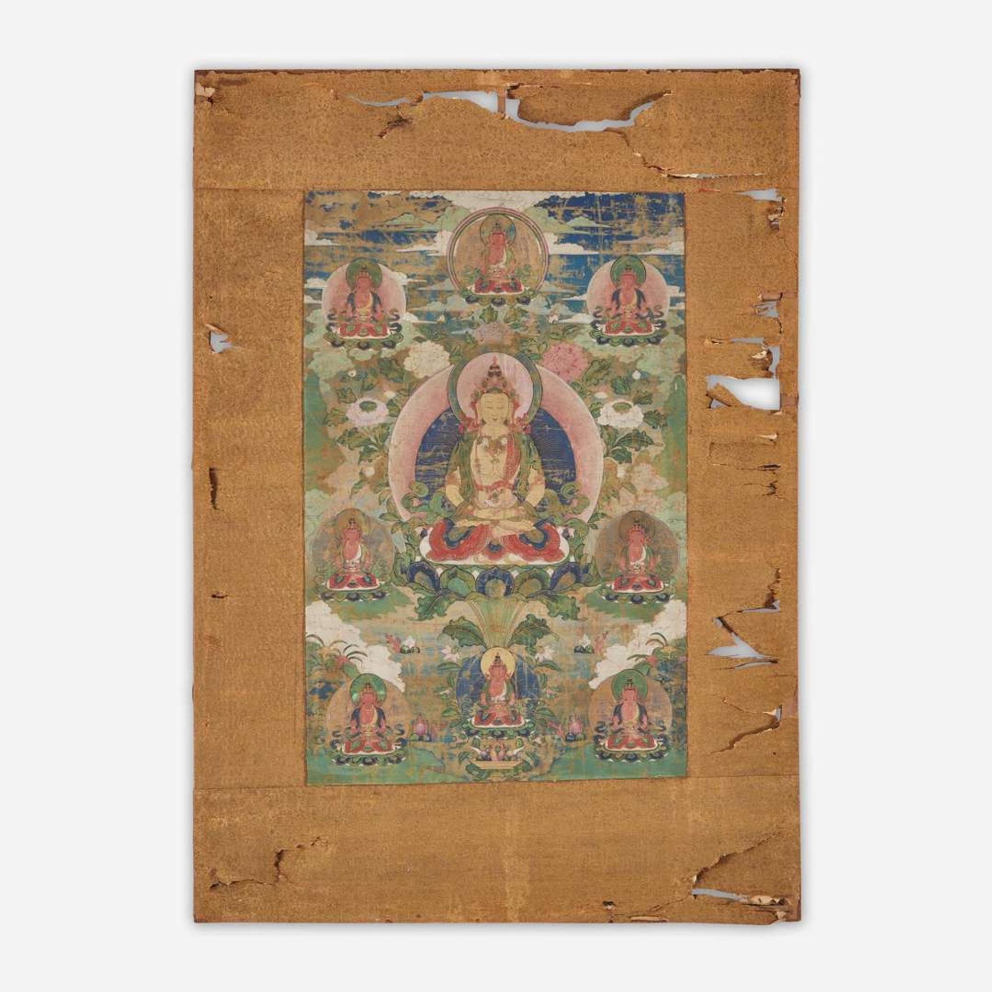 A Tibetan Thangka 唐卡一幅 19th century or earlier ???????