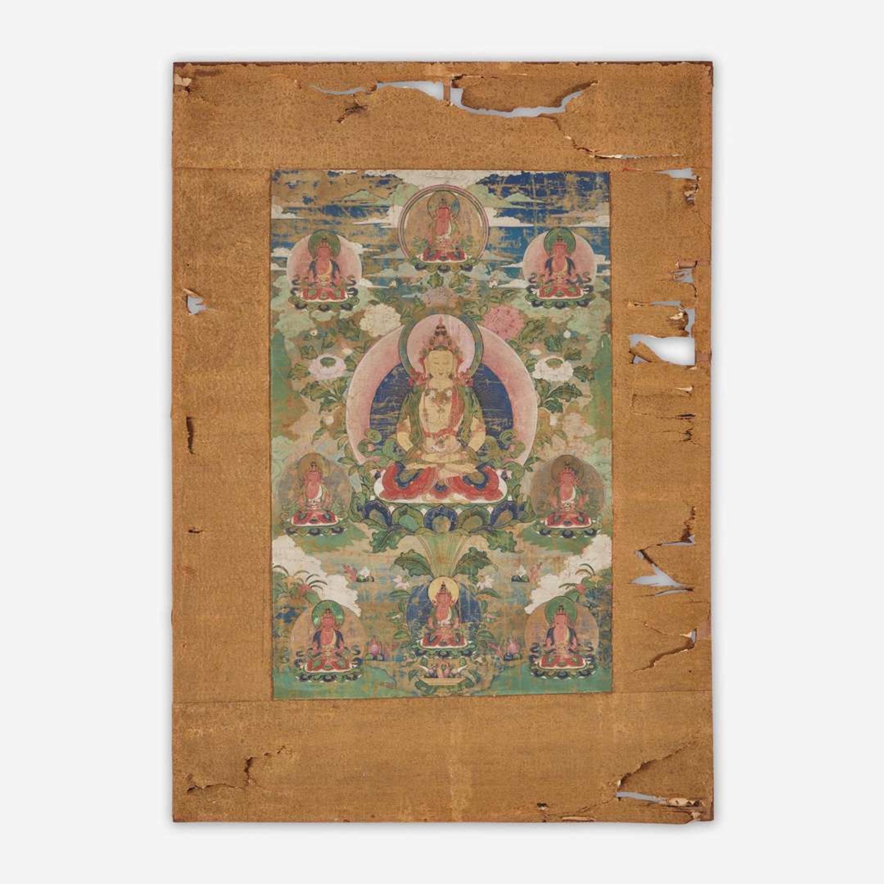 A Tibetan Thangka 唐卡一幅 19th century or earlier ???????