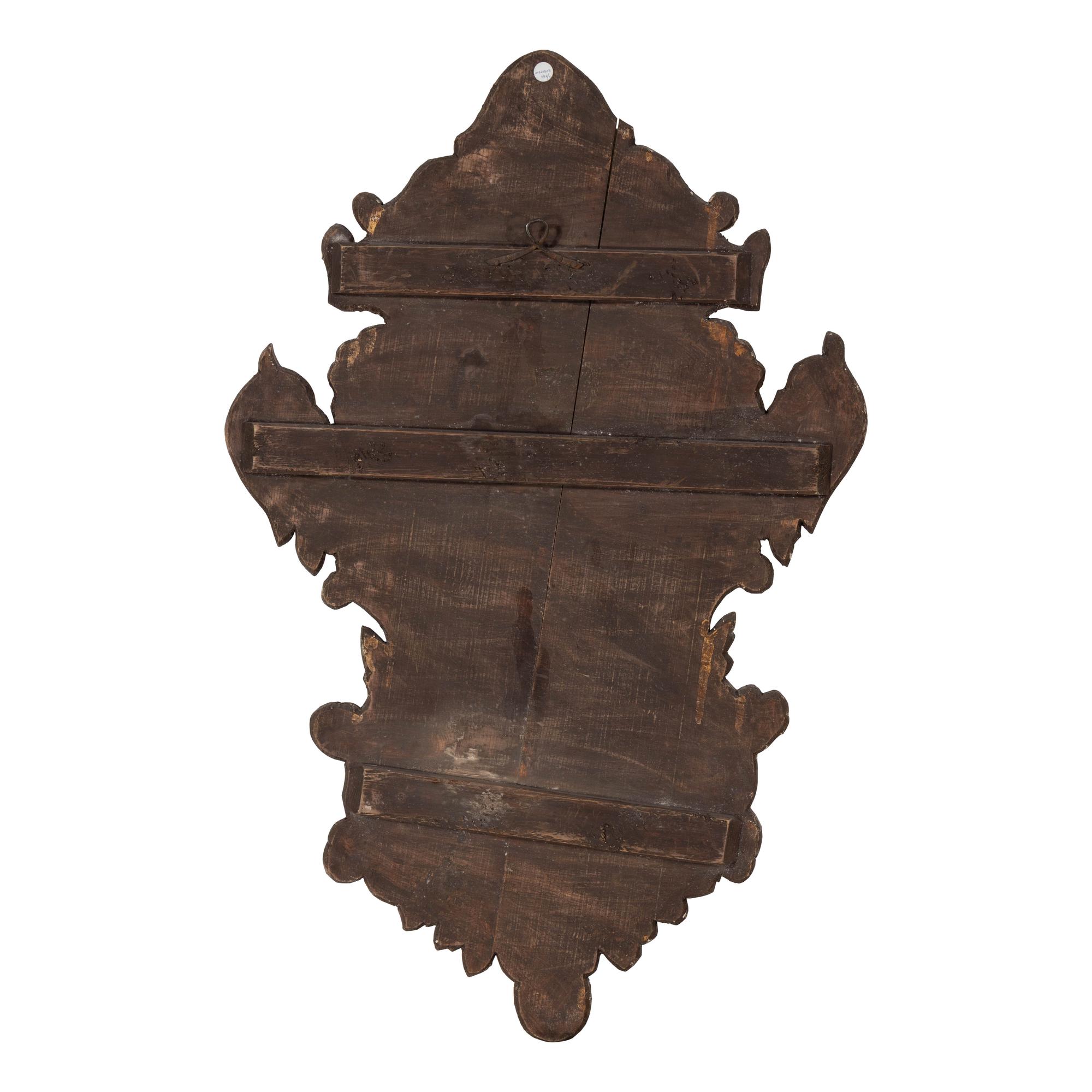 A Set of Four Italian Painted Cartouche-Form Plaques