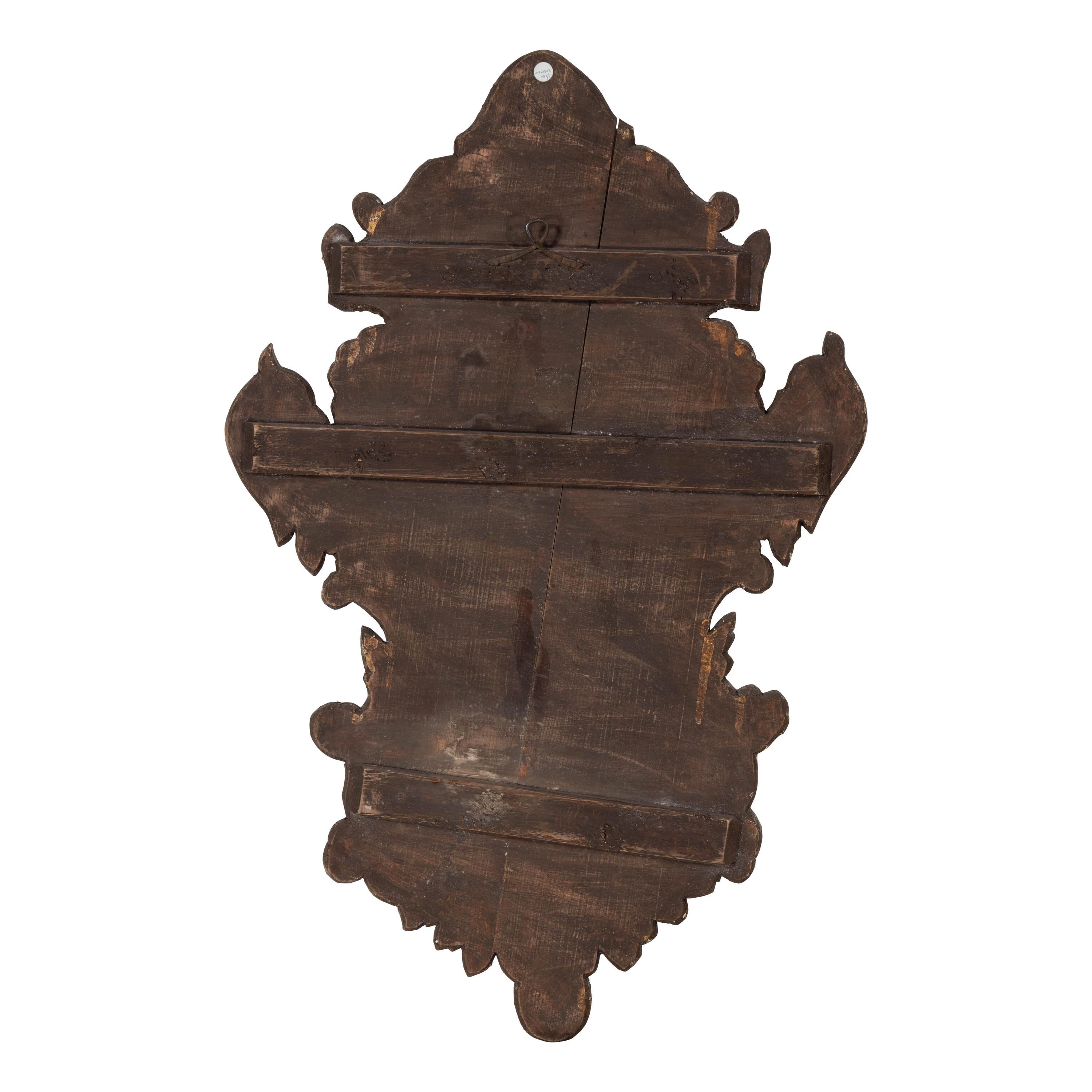 A Set of Four Italian Painted Cartouche-Form Plaques