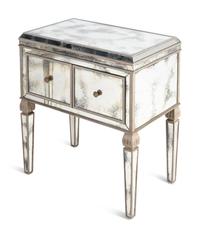 A Pair of Contemporary Mirrored Side Tables