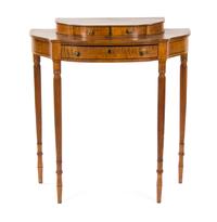 A Sheraton Tiger Maple Dressing Table, 19TH CENTURY, Height 39 1/8 x width 36 x depth 17 1/4 inches. — 19TH CENTURY,