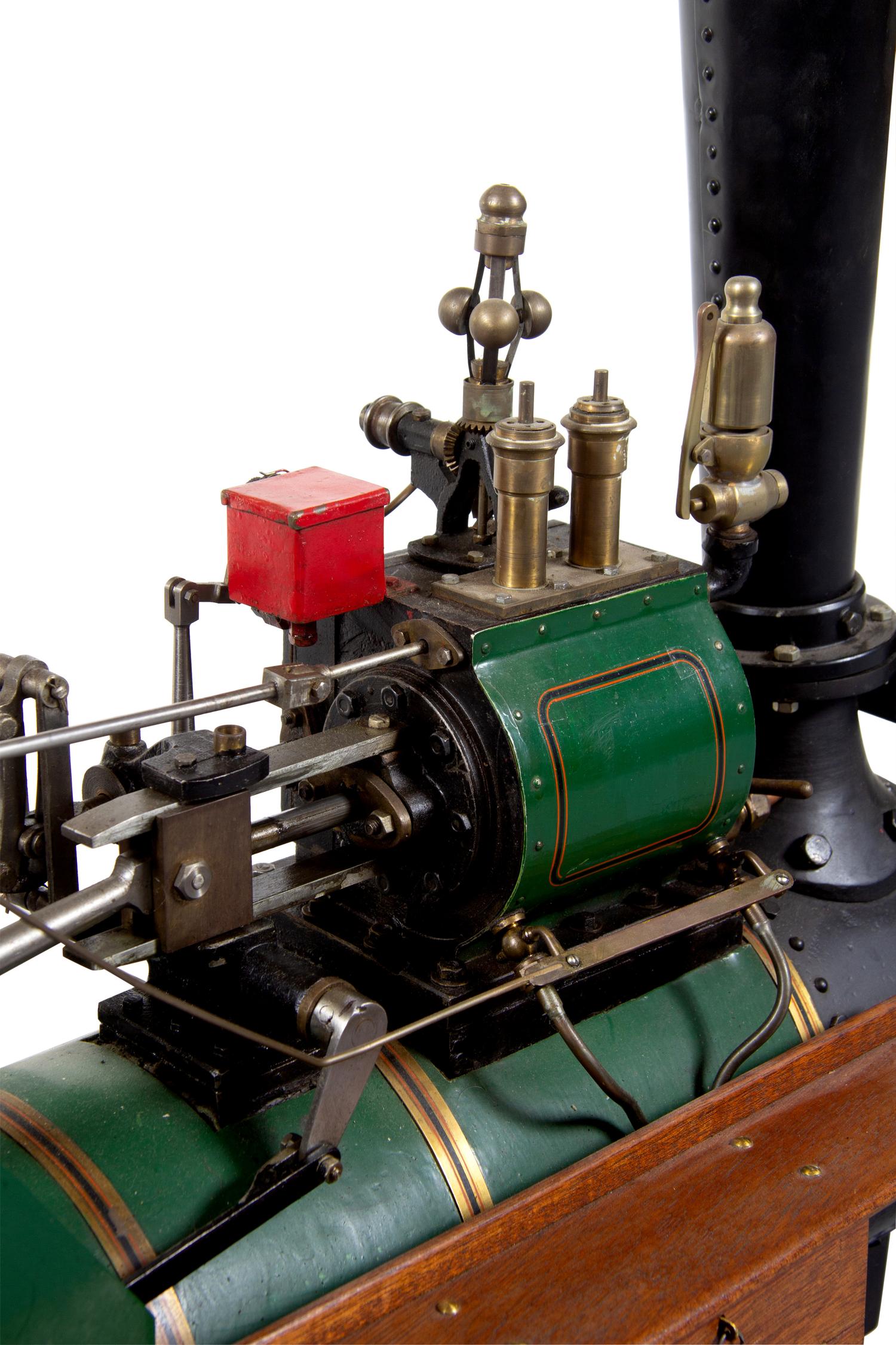 A Painted Metal Percy, Cooke & Codnor Live-Steam Tractor Scale Model