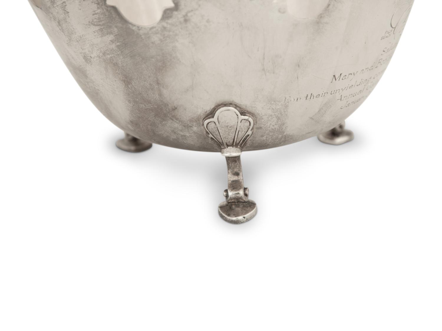 A Tiffany and Co. Silver Monteith Style Footed Bowl