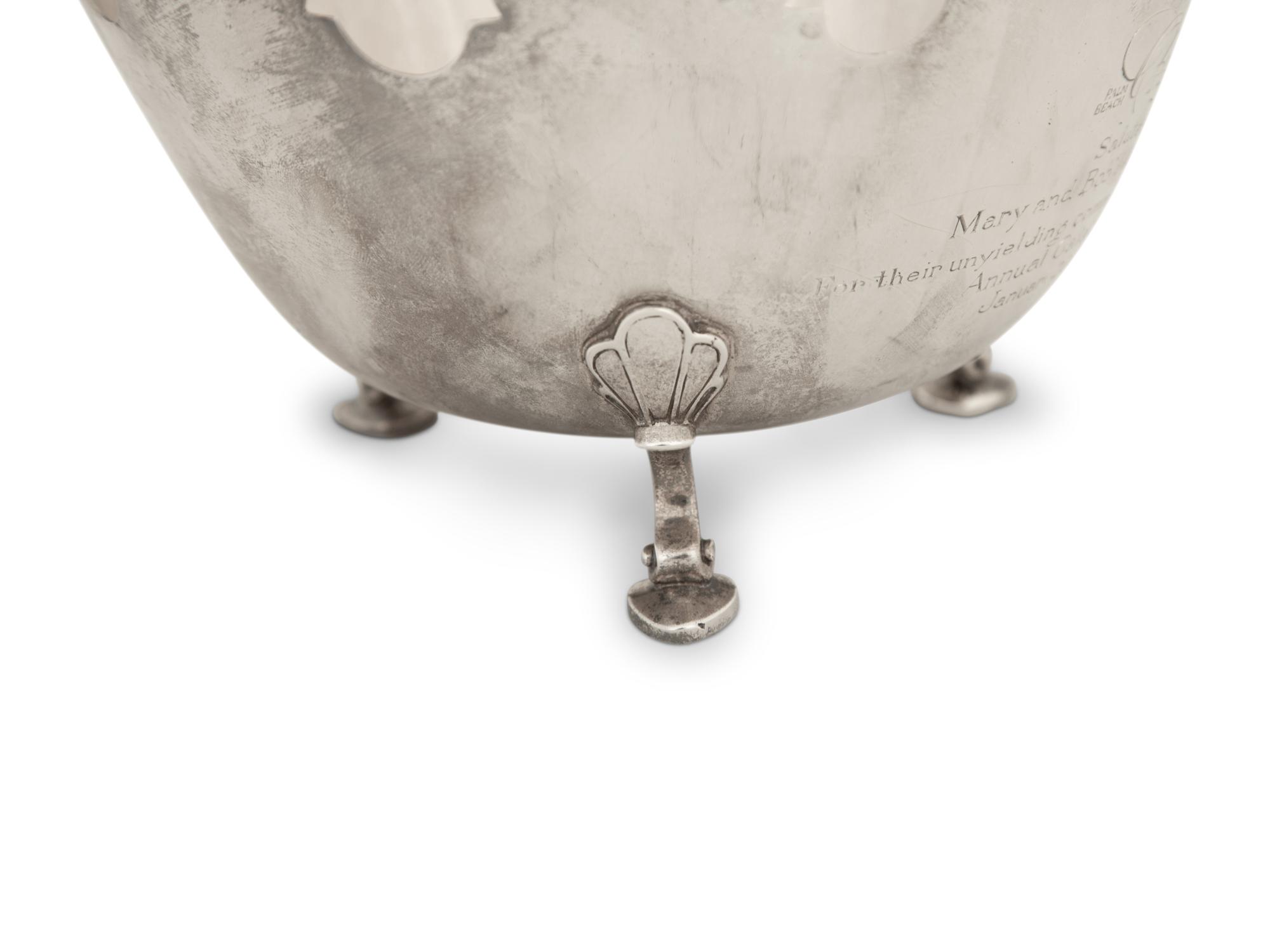 A Tiffany and Co. Silver Monteith Style Footed Bowl