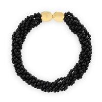 TIFFANY & CO., ANGELA CUMMINGS, BLACK JADE AND YELLOW GOLD 'POSITIVE NEGATIVE' TORSADE NECKLACE