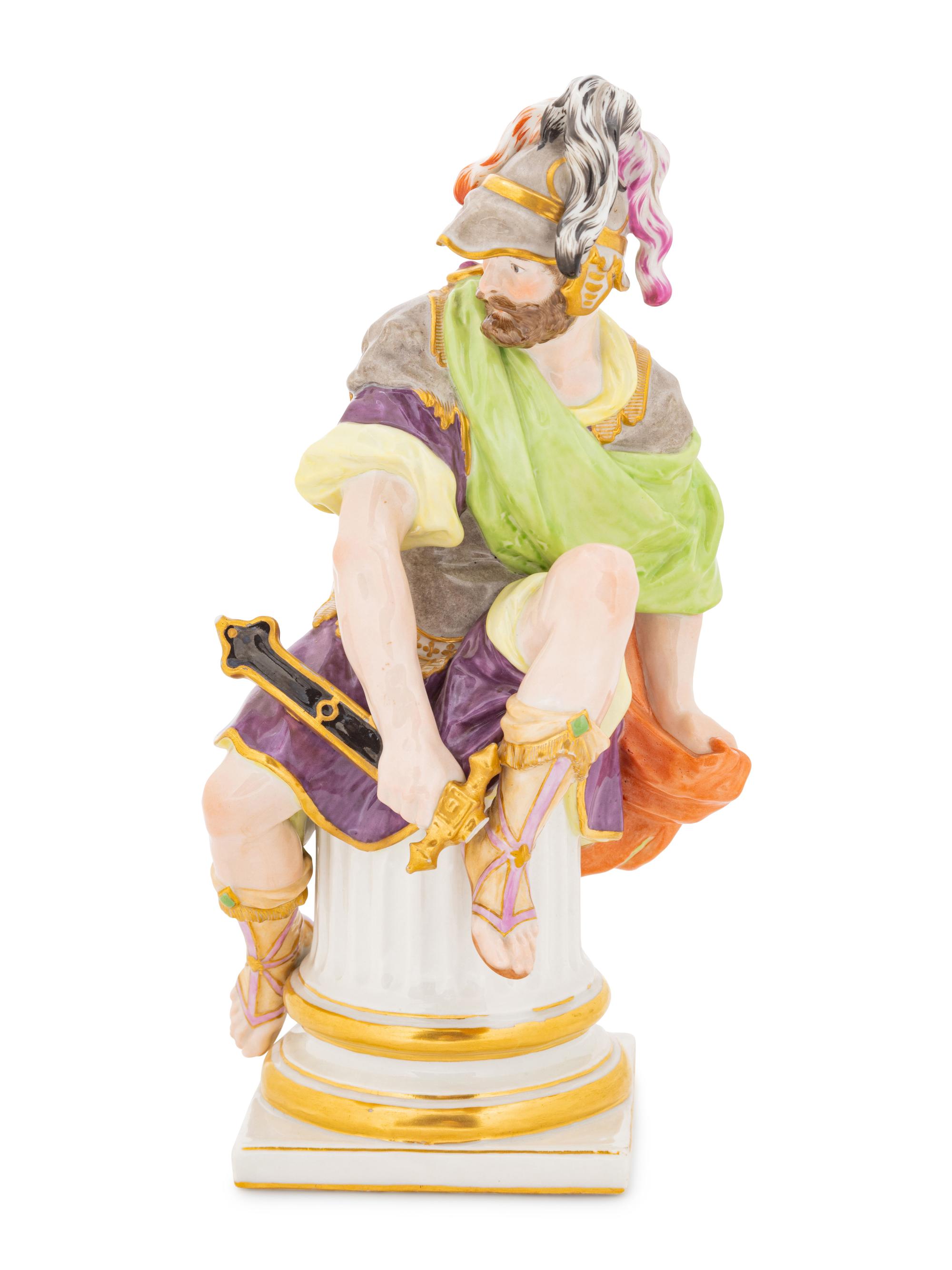 A Berlin (K.P.M.) Porcelain Figure of a Roman Soldier