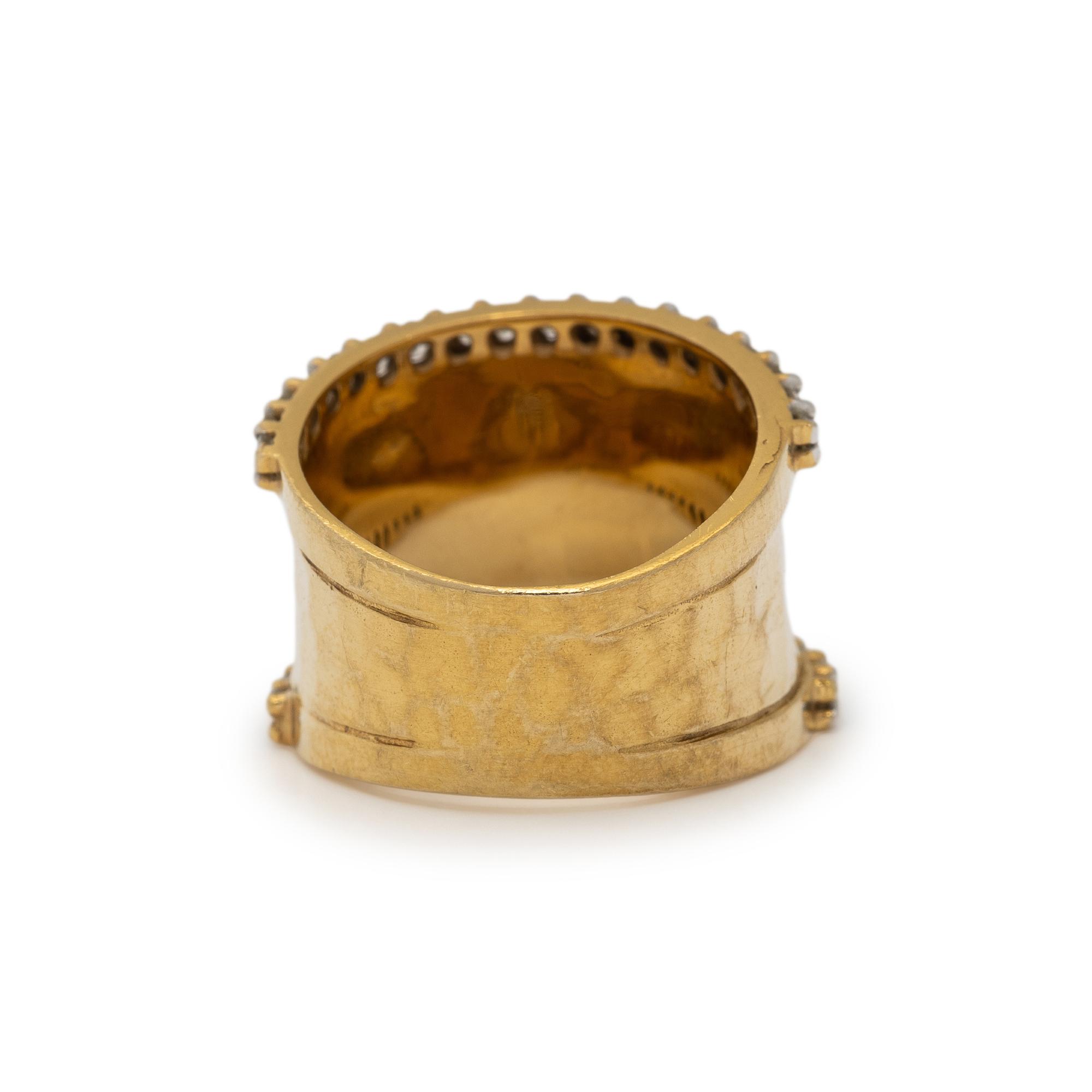 YELLOW GOLD AND DIAMOND RING